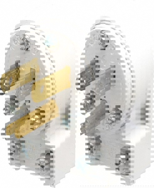 Straight Blade Plug: Residential, 5-15P, 125VAC, White